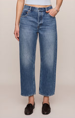The Off Duty Mid-Rise Bowed Ankle Denim