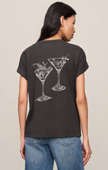 Martini Graphic Boyfriend Tee