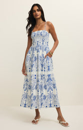 Nadine Airy Palm Maxi Dress