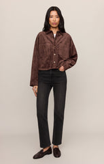 All Day Cropped Suede Jacket