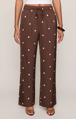 Lara Satin Dot Wide Leg Pant
