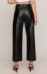 Vesper Faux Leather Bowed Leg Pant