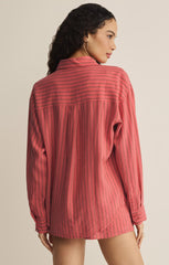 The Perfect Striped Linen Button Up