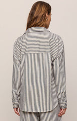 Reese Button Up Stripe Top
