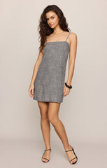 Rita Gingham Linen Mini Dress