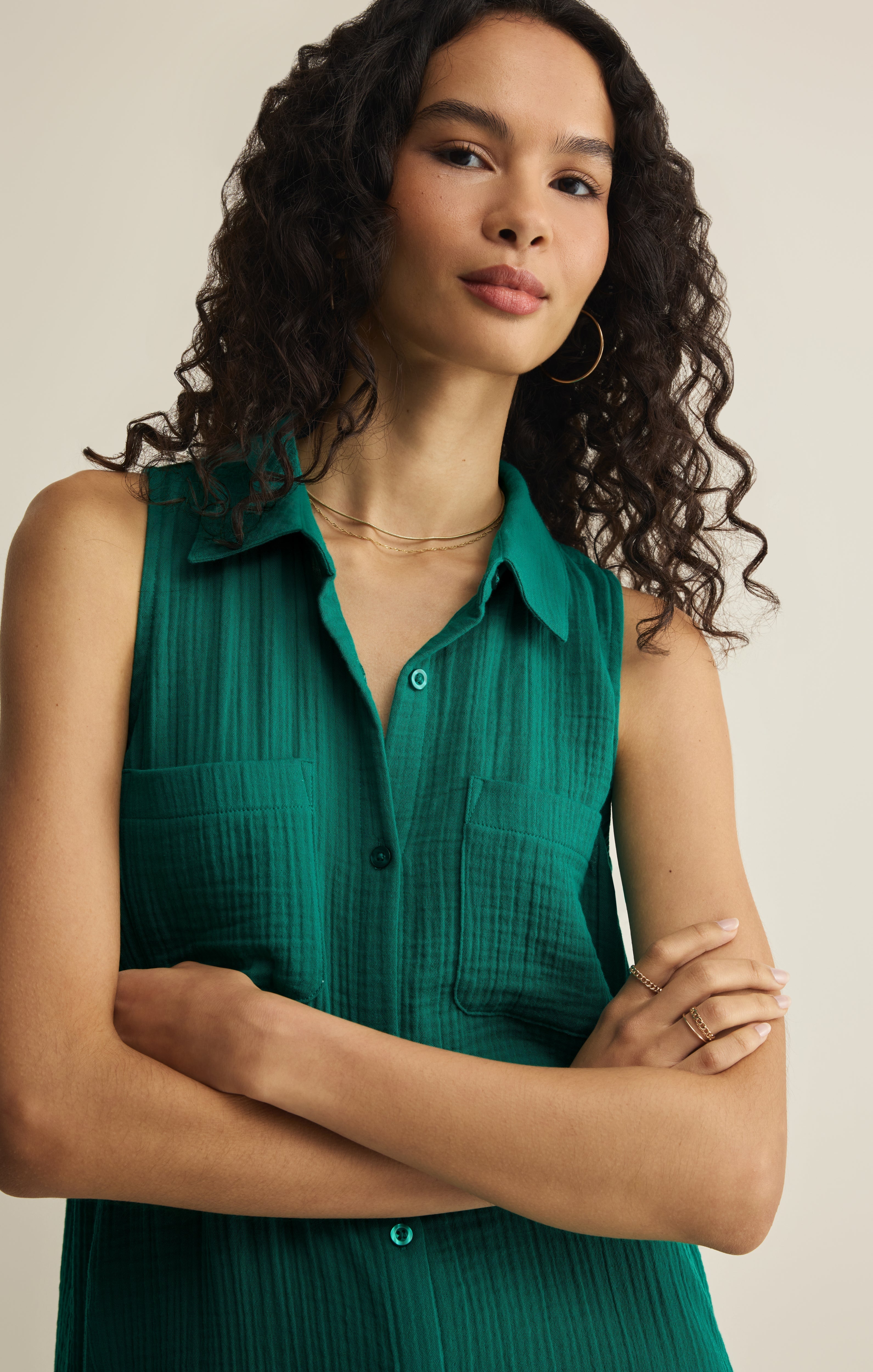 New Light Crinkle Mini Dress