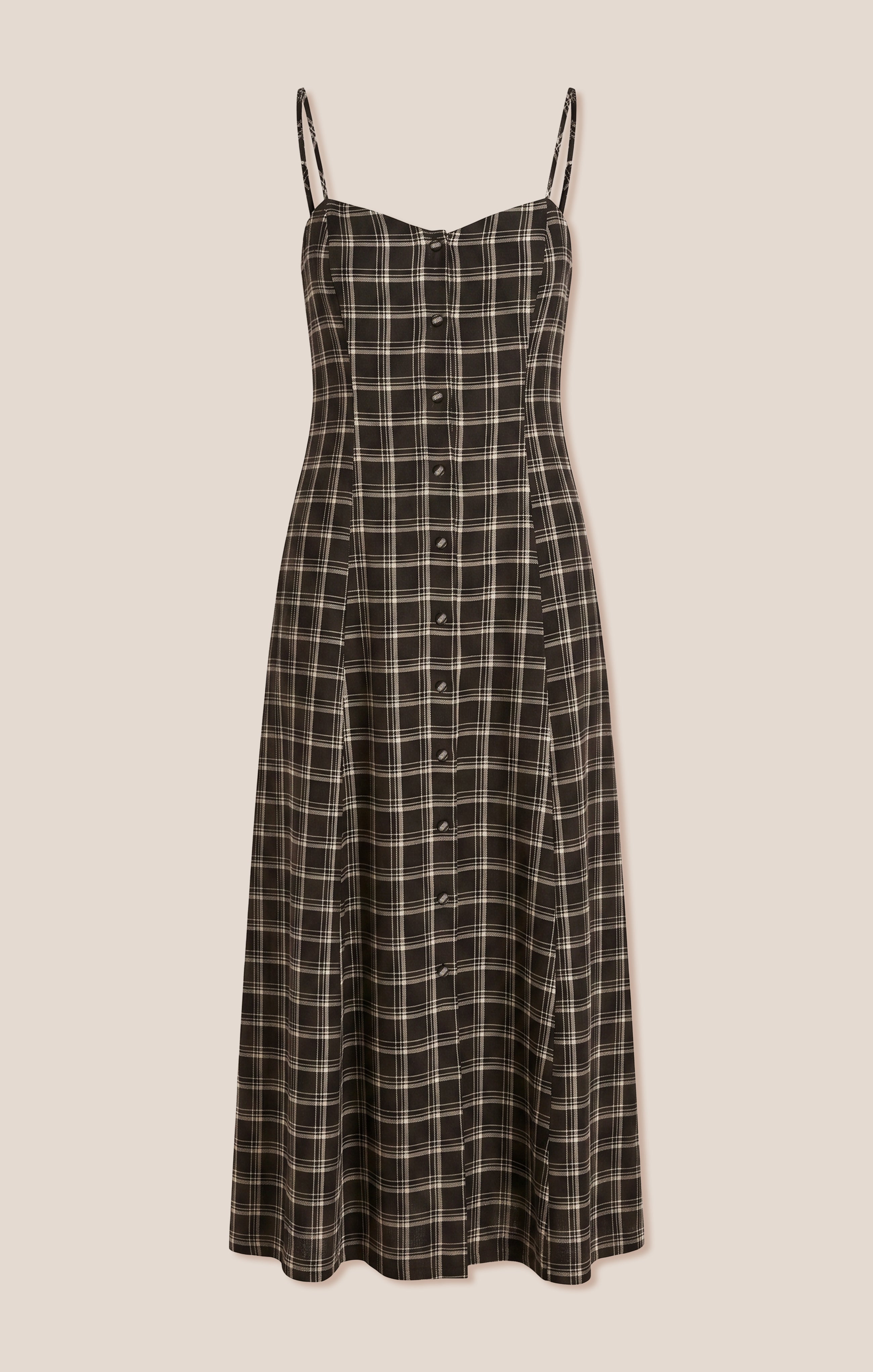 Angel Eyes Plaid Maxi Dress