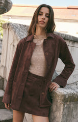Decker Faux Suede Chore Coat