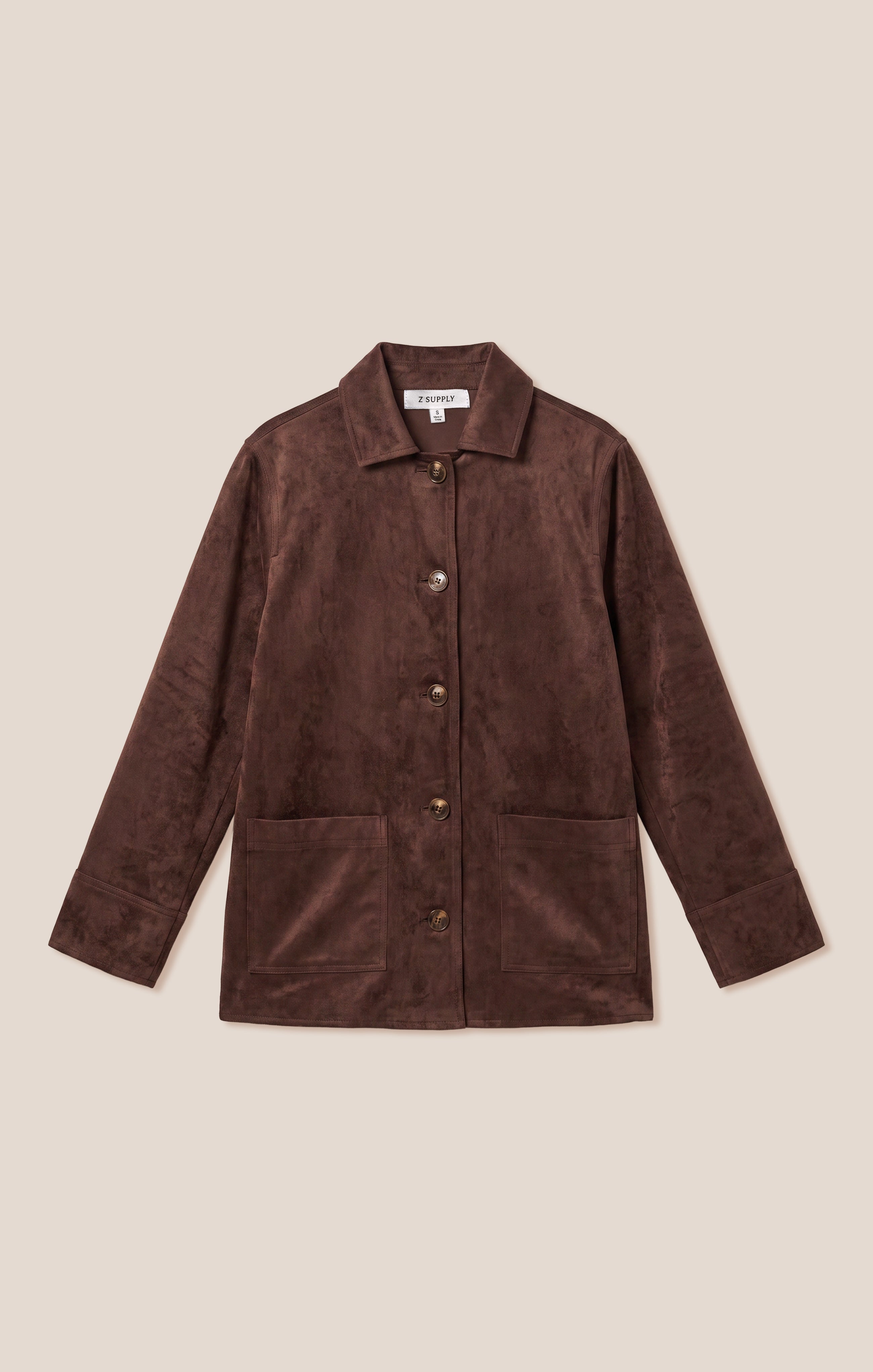 Decker Faux Suede Chore Coat