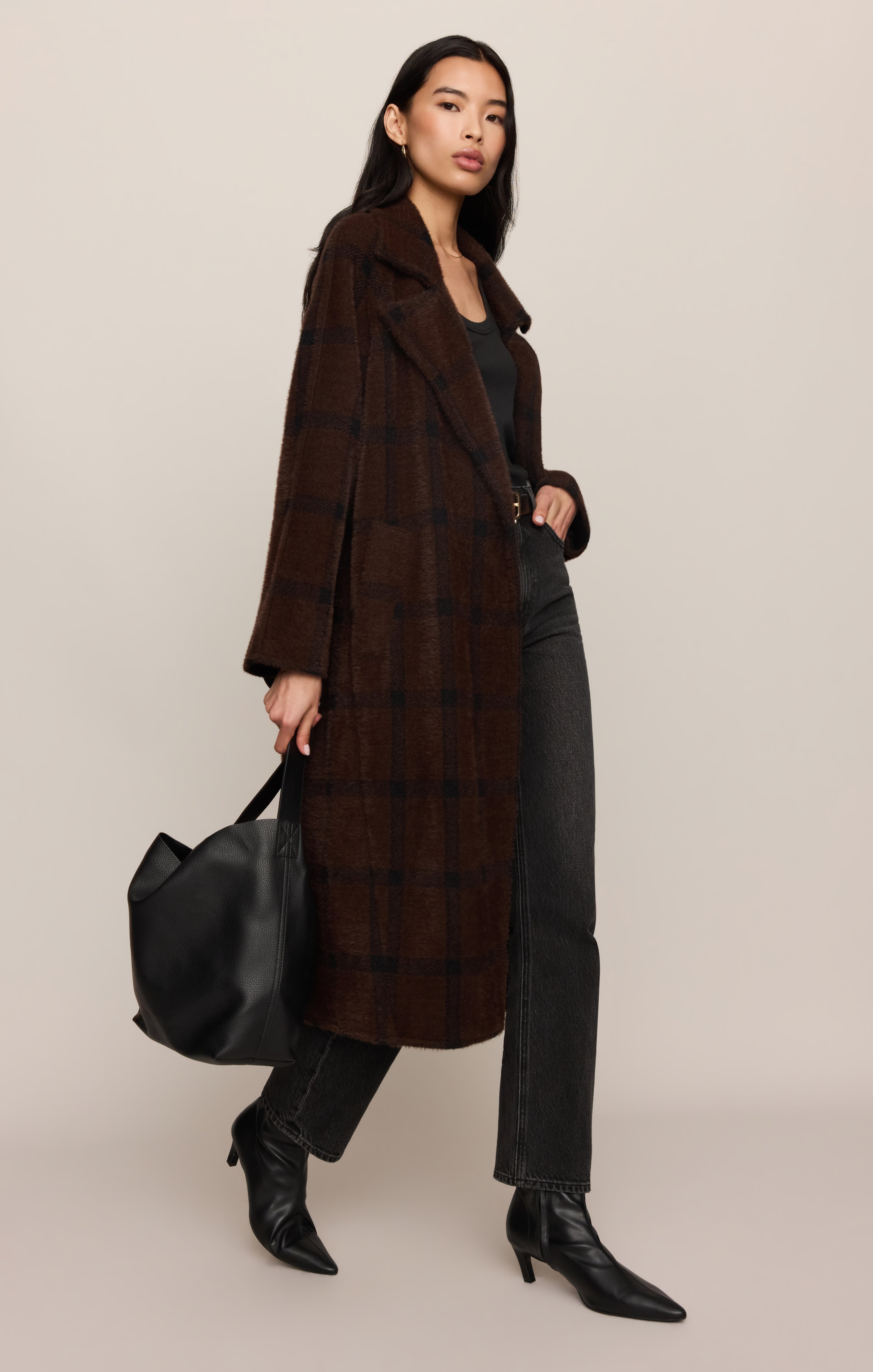Crosby Plaid Cocoon Coat