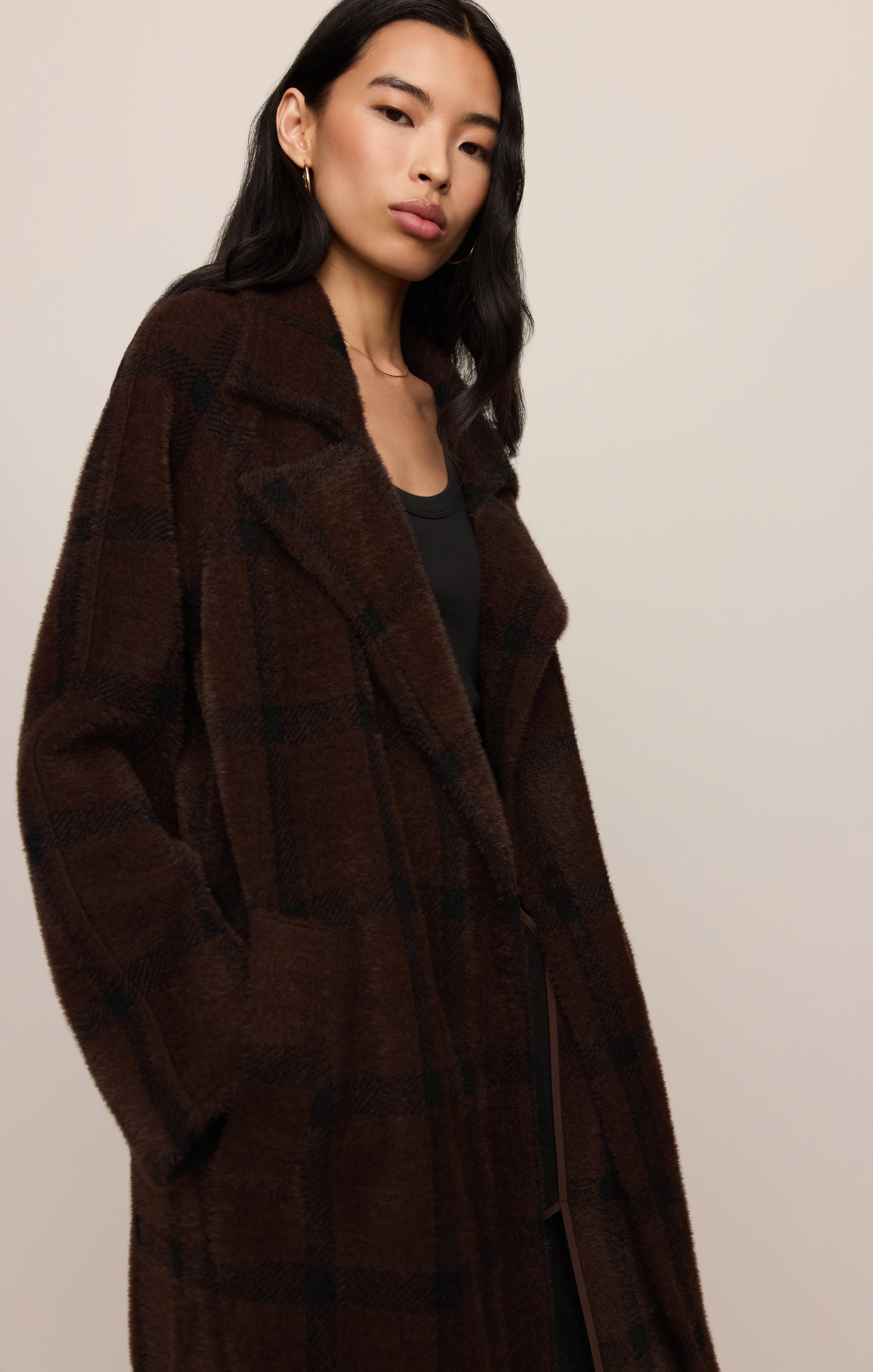 Crosby Plaid Cocoon Coat
