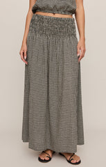 Brooke Gingham Linen Maxi Skirt
