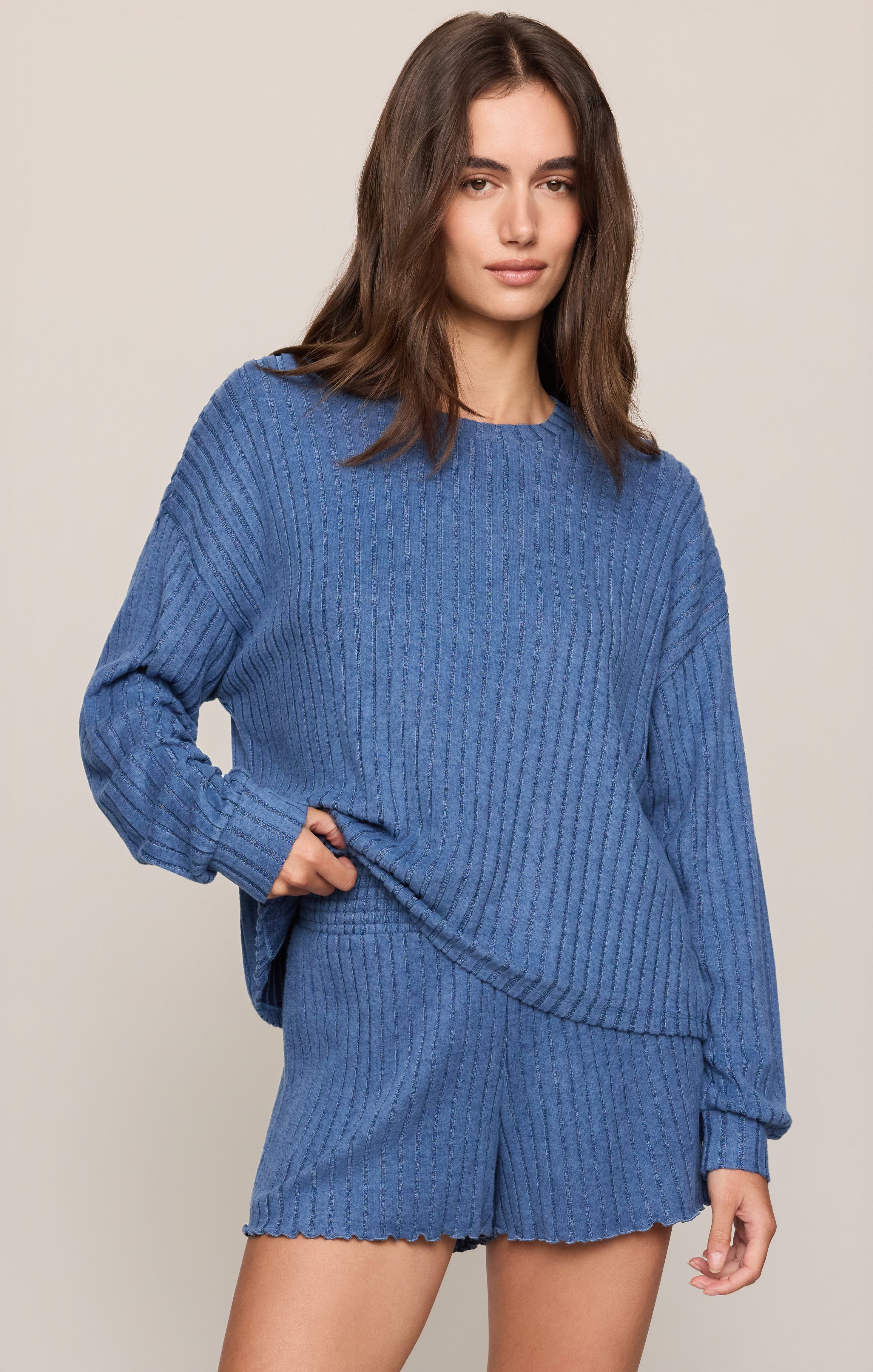Daydream Silky Rib Long Sleeve Top