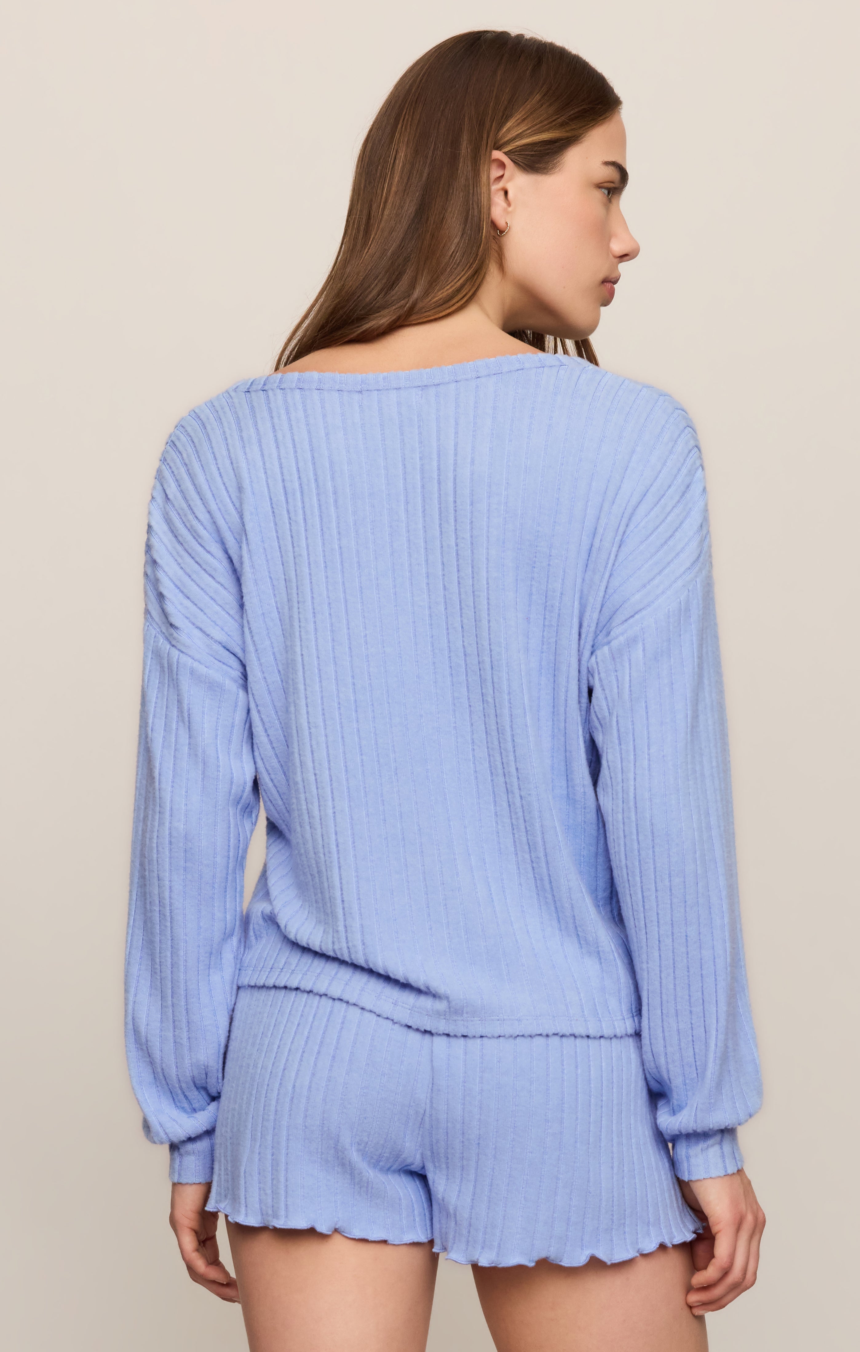 Daydreamer Silky Rib V-Neck