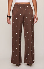 Lara Satin Dot Wide Leg Pant