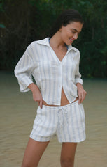 Daylight Striped Airy Gauze Short