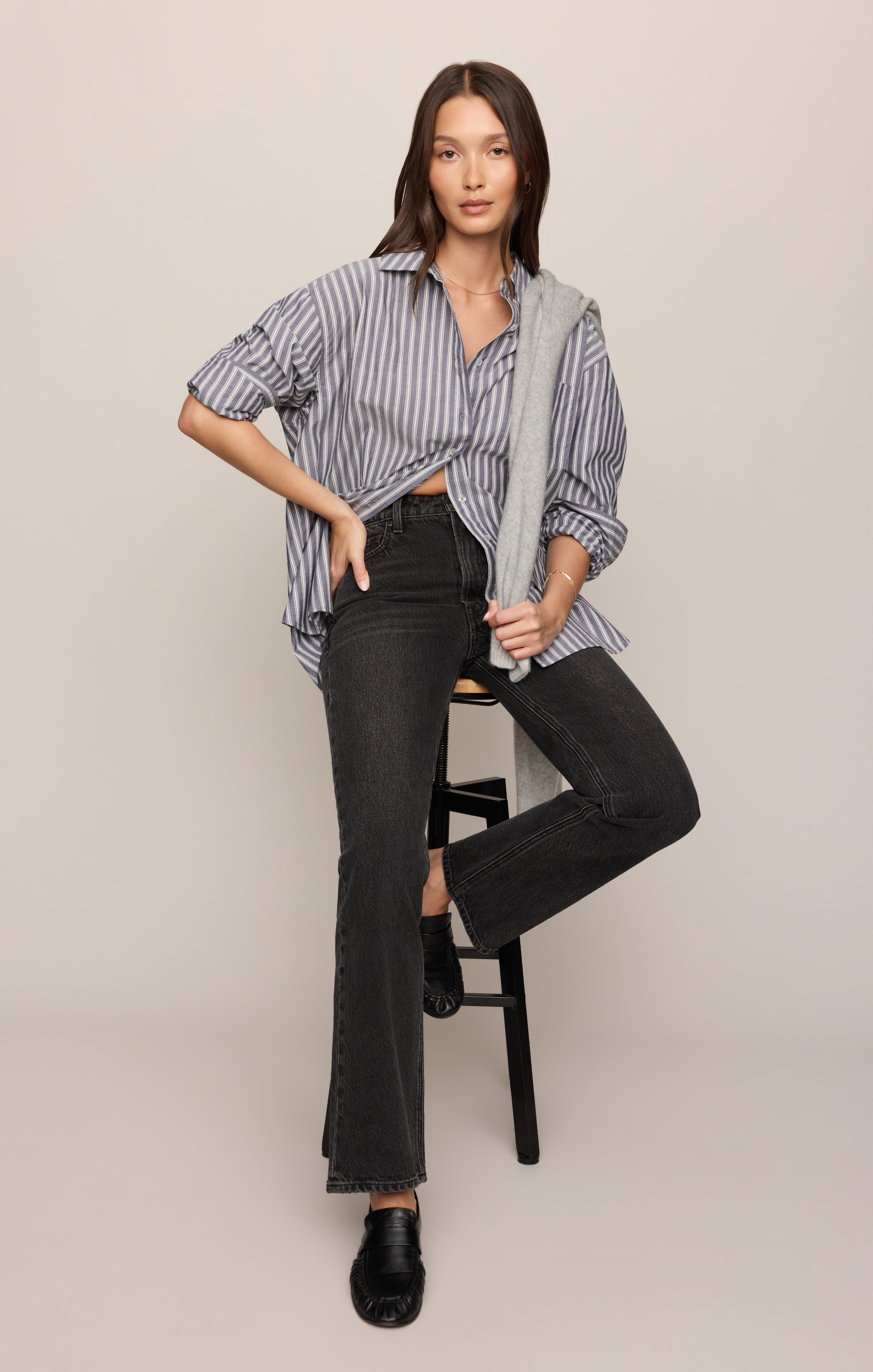 The Gallery Striped Button Up