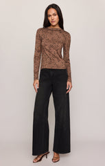 Onyx Snake Long Sleeve Top