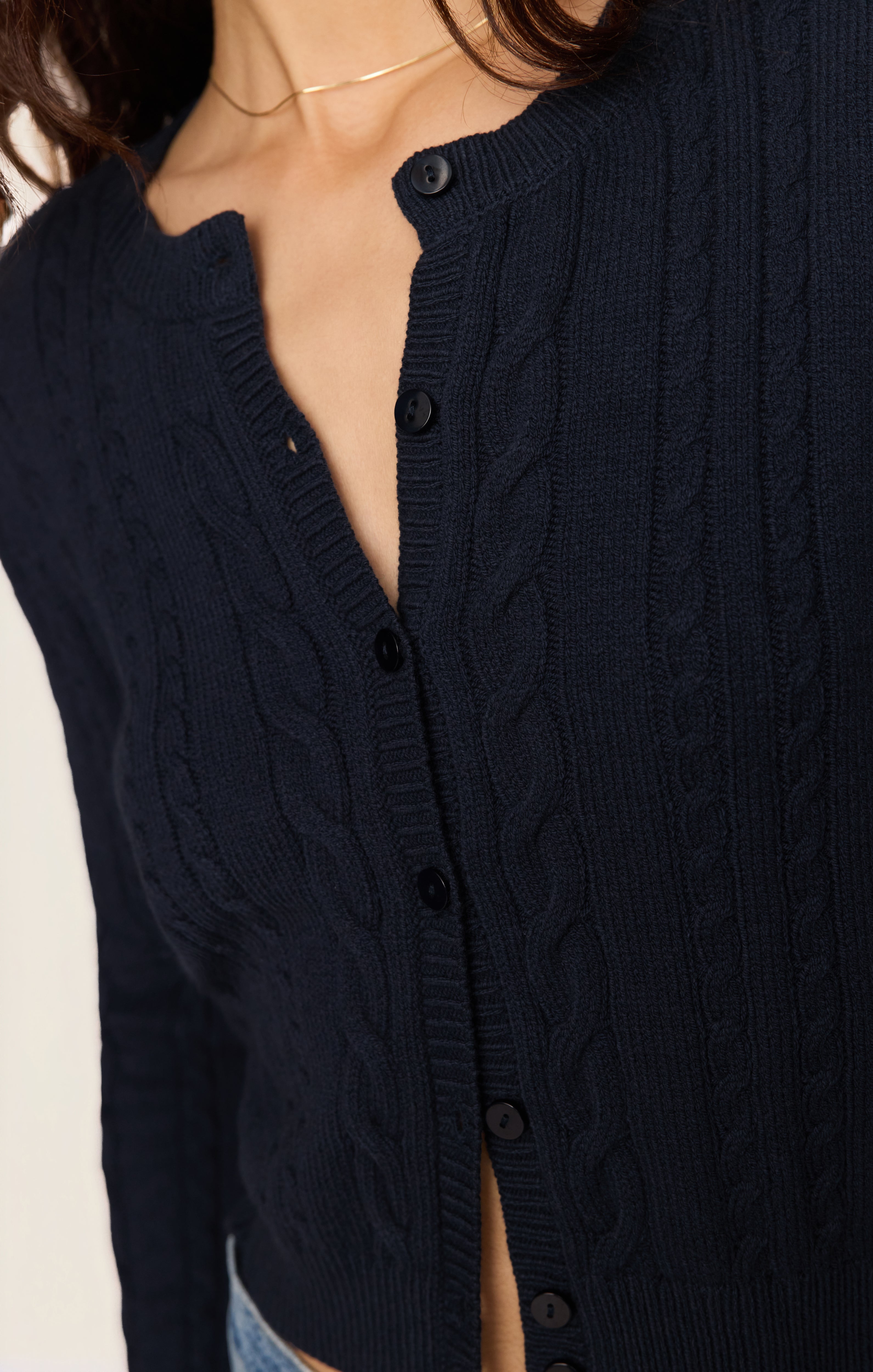 Cera Cable Long Sleeve Cardigan